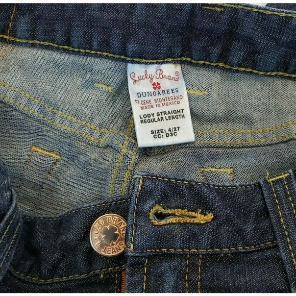 Lucky Brand Jeans Lody Straight Leg 4 27 Low Rise Medium Dark Wash - Picture 5 of 8